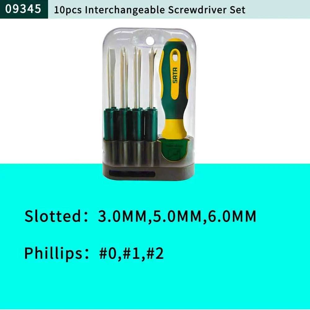 Набор многофункциональных отверток SATA 10 шт. магнитная Сменная головка