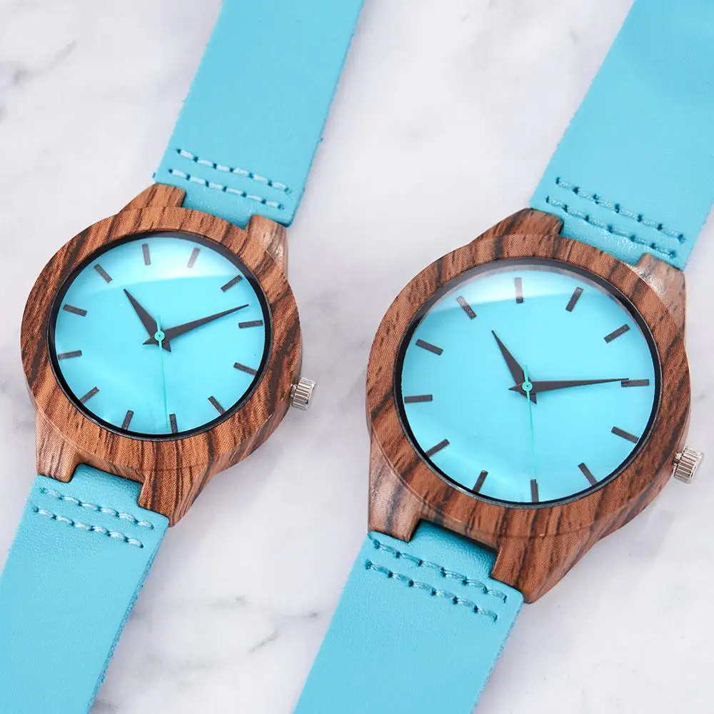 Часы наручные мужские/женские кварцевые с имитацией дерева 2 шт./комплект|Женские