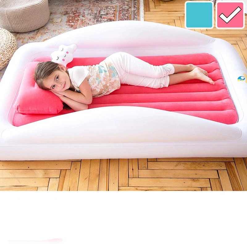 Портативная надувная кровать для малышей с защитными бамперами складная детская