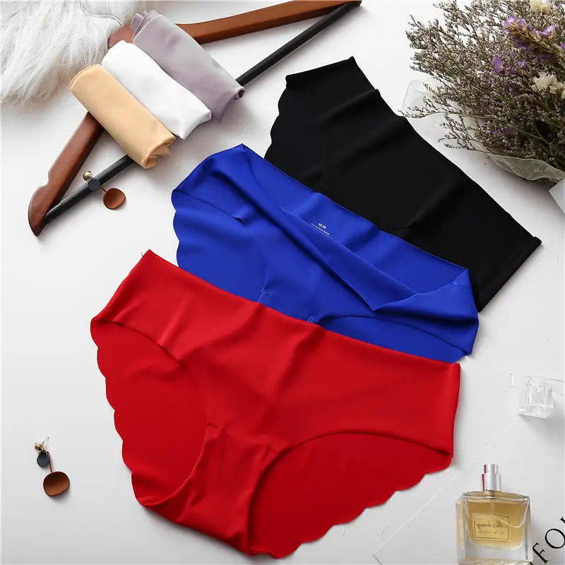 

3PCS/Set Seamless Panties Set Underwear Women Female Intimates Fashion Girls Low-Rise Briefs 8Colors Lingerie 2019 Drop Shipping