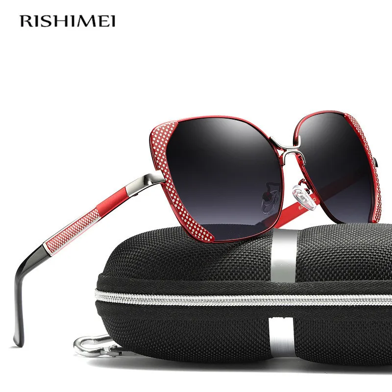 Новые роскошные поляризационные солнцезащитные очки в большой оправе женские