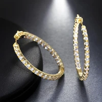 kiss mandy 44 pieces clear cz hoop earrings noble design for woman girl top quality hot sale fashion earrings jewelry le137