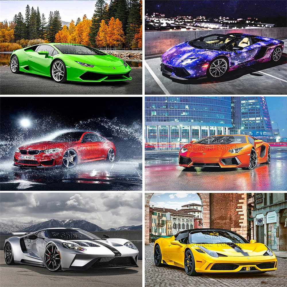 

Diamond Painting Sports Car Racing Cartoon 5D DIY Full Square Round Embroidery Mosaic Set Cross Stitch Home Decoration Art Gifts
