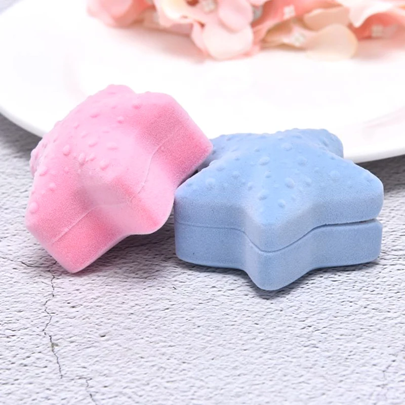 

1pcs Lovely Velvet Jewelry Wedding Ring Box Box Container For Earrings Necklace Bracelet Display Gift Box Holder