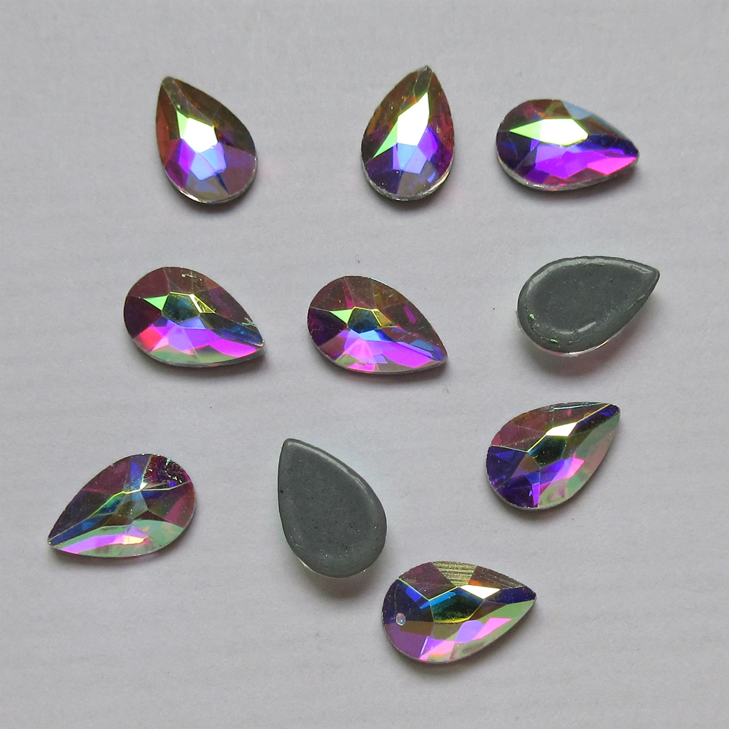 5 2x8 мм Груша Кристалл AB Утюг на драгоценные камни с плоской задней частью горячая