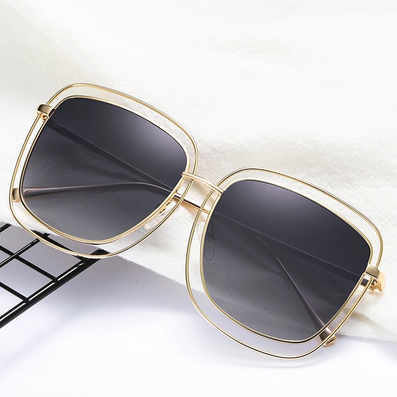 Новые женские модные поляризационные солнцезащитные очки личности большая