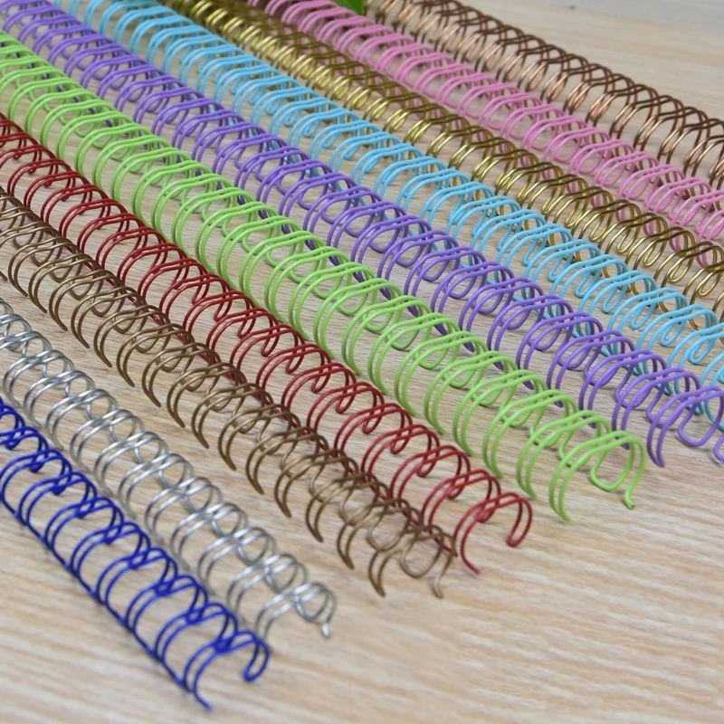 

New 3/8 100pcs/50pcs Double Wire Binding 3:1 Metal YO Double Coil Calendar Binding Spring Book Ring Wire O Binding A4 Binders