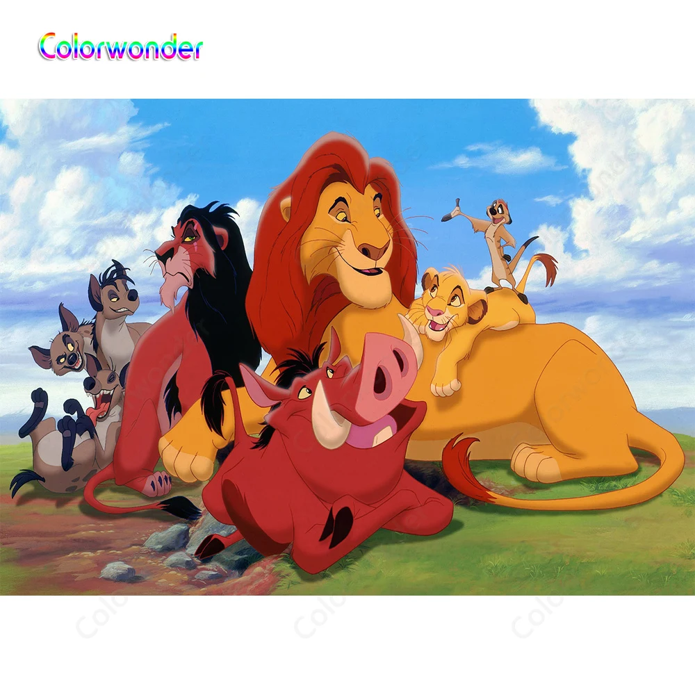 Colorwonder мультфильм джунгли Животные мир фон для фотосъемки с изображением короля