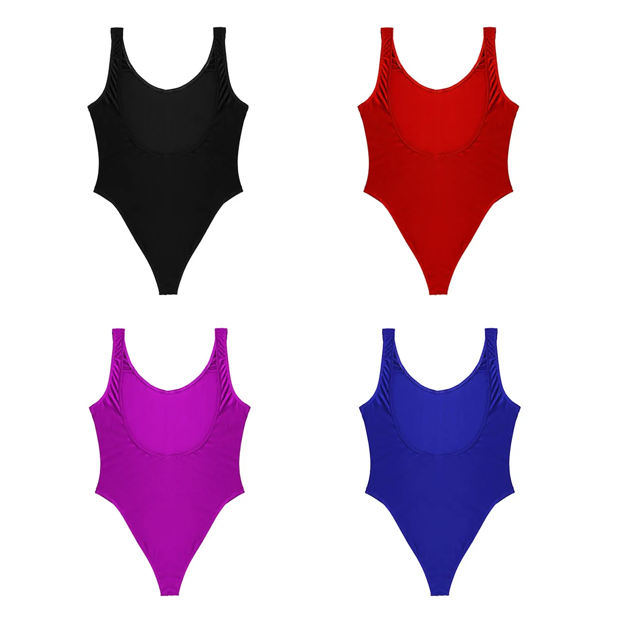 Женский купальник сдельный с высокой посадкой низкой спинкой монокини