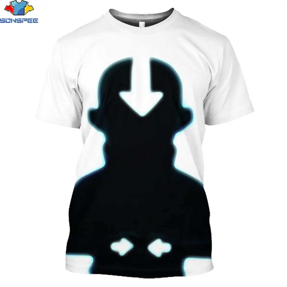 

Футболка SONSPEE Avatar The Last Airbender с 3D принтом, Детская Мужская и женская футболка в стиле аниме Харадзюку, унисекс, футболка