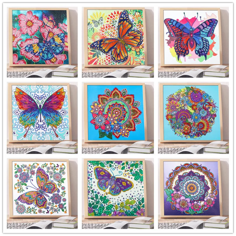 5D DIY специальные алмазов картина с изображением цветов и бабочек украшением в