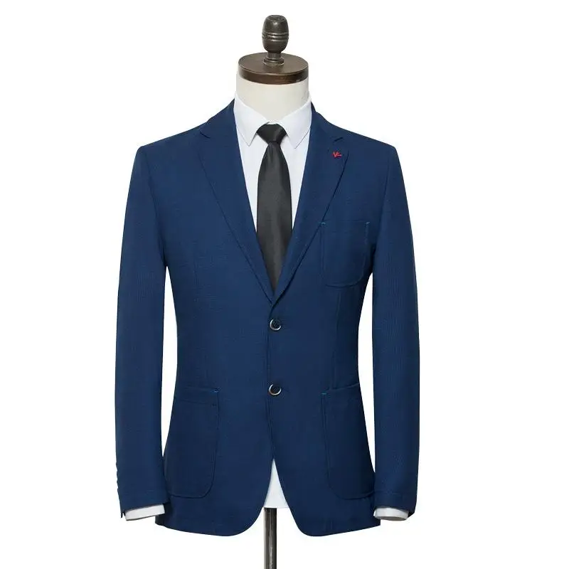 

Men's Suits Coat Fashion Spring and Autumn Large Size Solid Color Lapel Long Sleeve Cotton Casual Suit