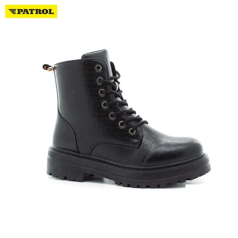 Женская обувь PATROL ботинки осень зима искусственная кожа цвет черный