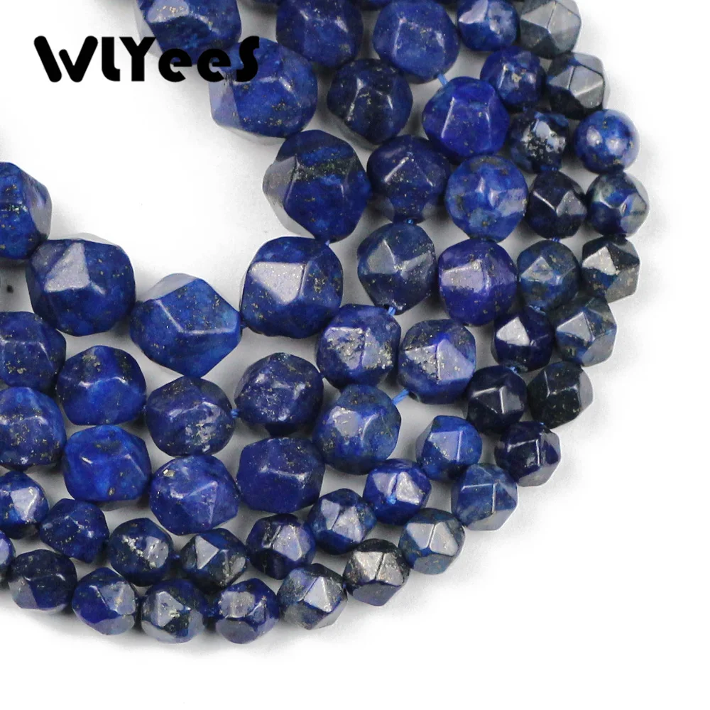 Бусины WLYeeS из натурального камня 6/8/10 мм бусины лазурита с крупными гранями