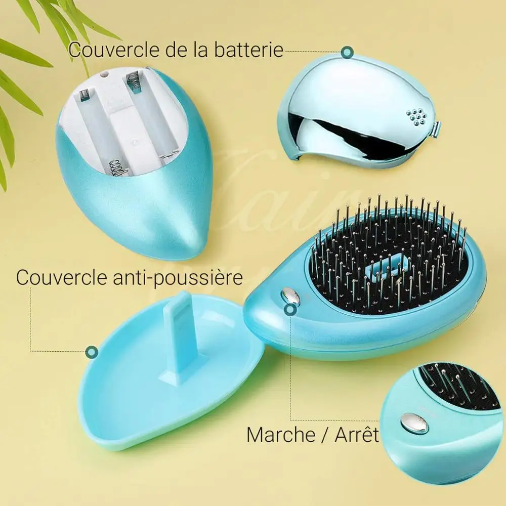 

Electric Ionic Hairbrush Vibration Anti Hair Loss Magnetic Massage Comb Portable Ion Hair Growth Comb Relaxation Health Care