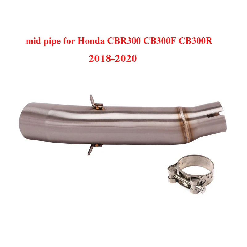 

Motorcycle Exhaust Pipe Tip Link Tube Connection Exhaust System Middle Link Pipe for Honda CBR300 CB300F CB300R 2018 2019 2020