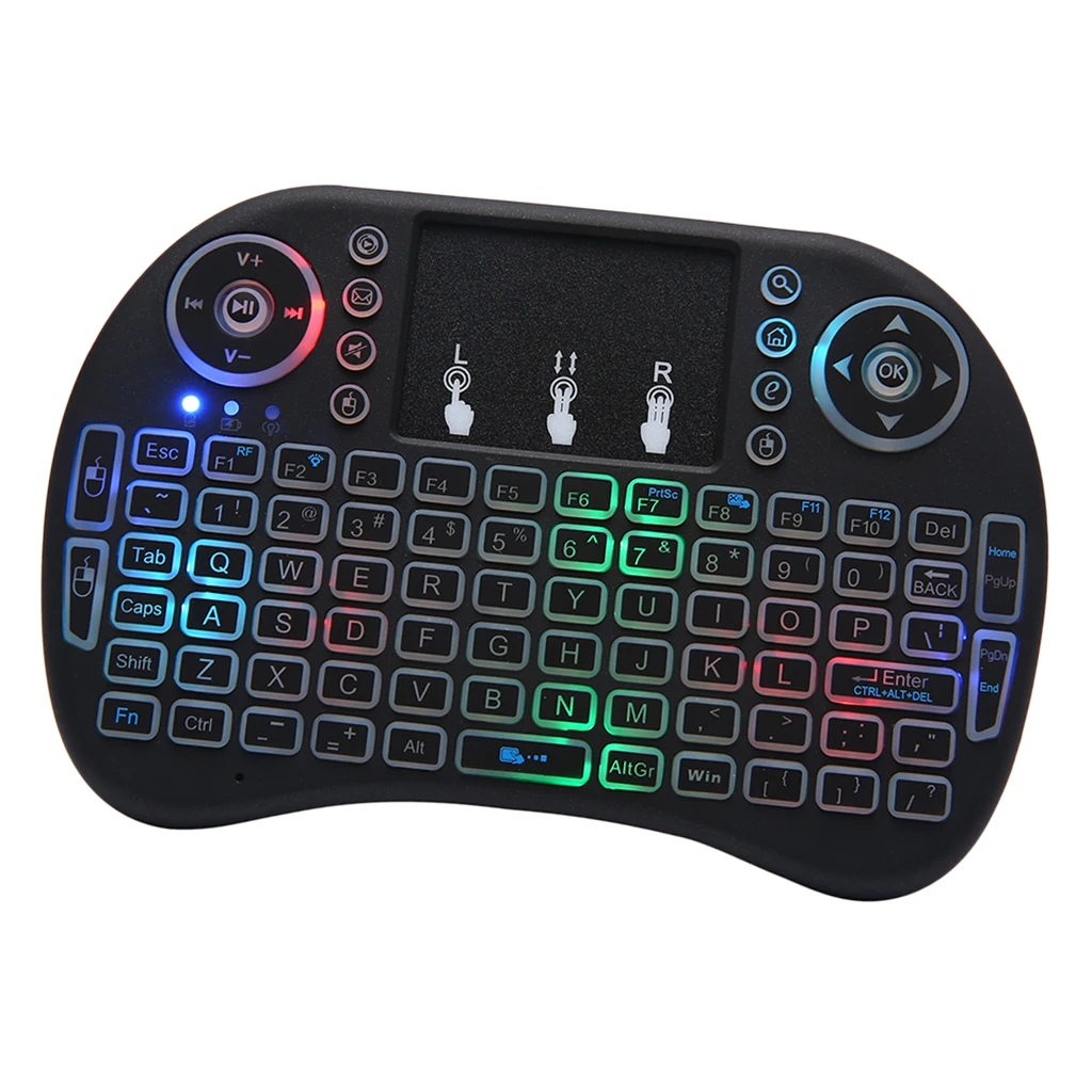 I8 Трехцветная подсветка воздушная мышь Пульт дистанционного управления Мини