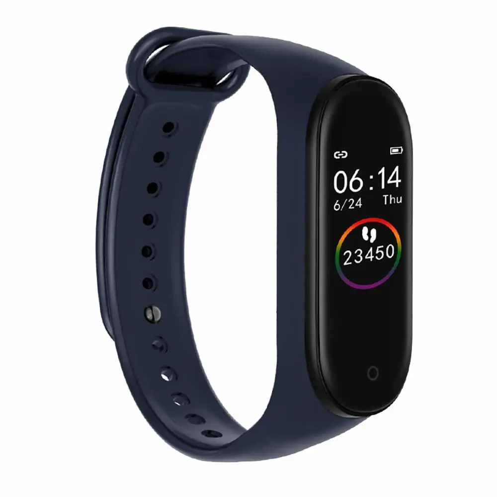 Новый смарт браслет M4 3 цвета AMOLED экран для Miband 4 Smartband фитнес Bluetooth Спорт