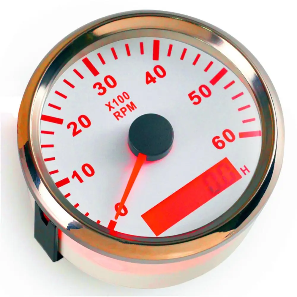 1 шт. 85 мм Тахометры 0 6000 об/мин революционные счетчики с Подсветка для авто