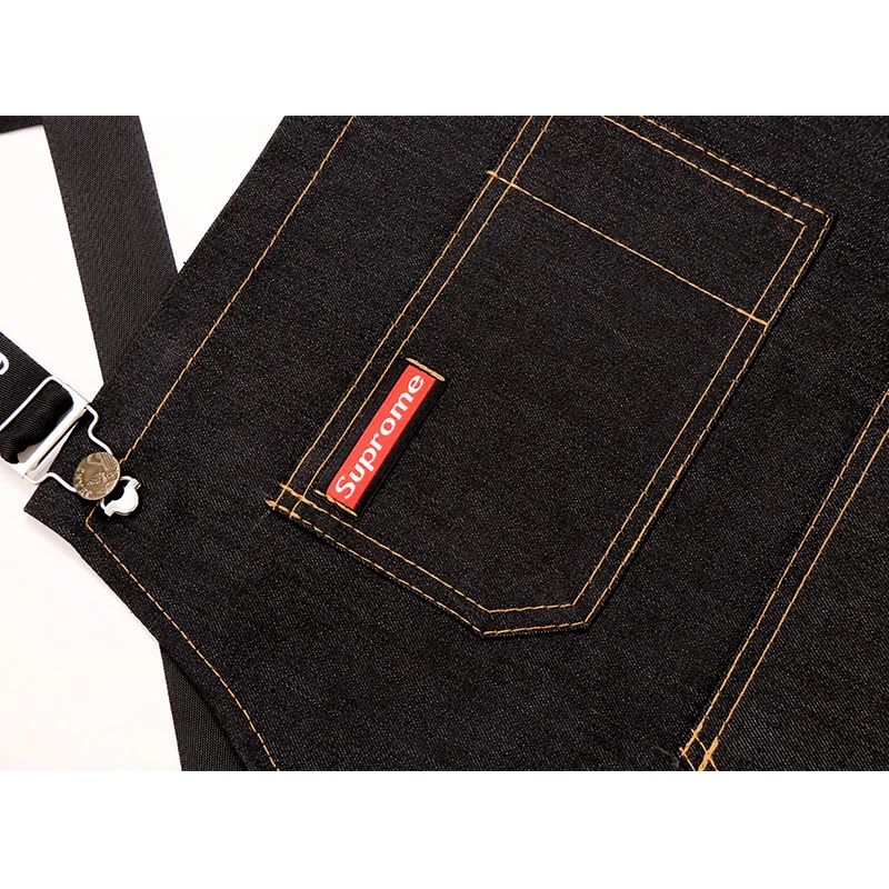 

Apron cowboy Korean fashion men and women work custom barista milk tea barber shop painting children printed logo