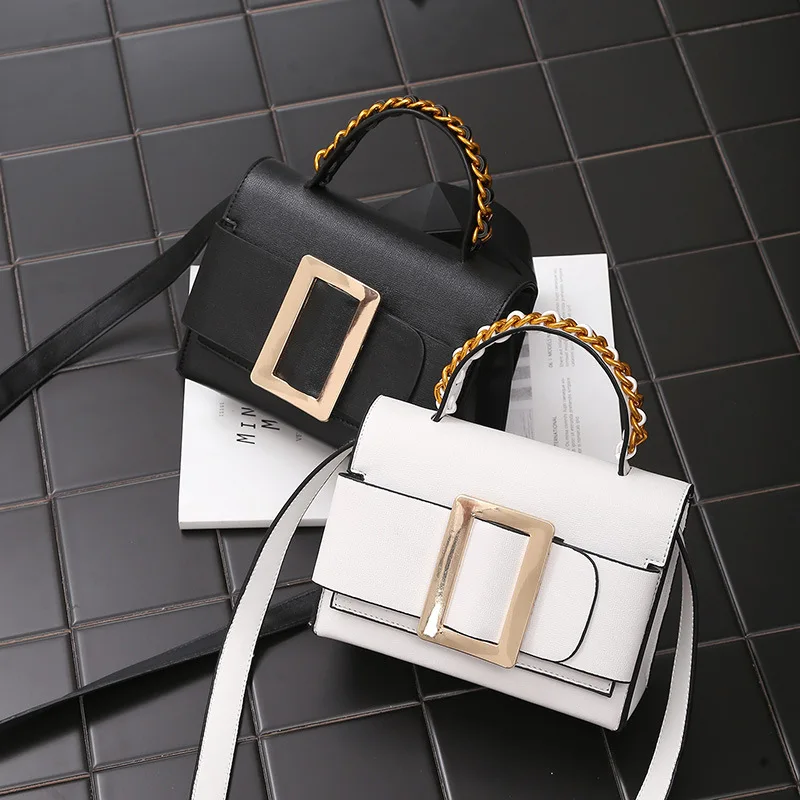 

Woman Shoulder Bag Fashion PU Chain Messenger Bag High Quality Handbag Small Square Bag Shopping Bag Female Bag Trend In 2021