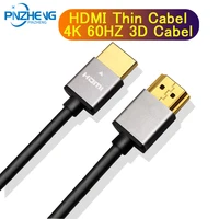 pinzheng 4k 60hz hdmi cable slim hdmi to hdmi 2 0 cable for ps4 apple tv splitter switch xbox 60hz audio video cabo cord cable