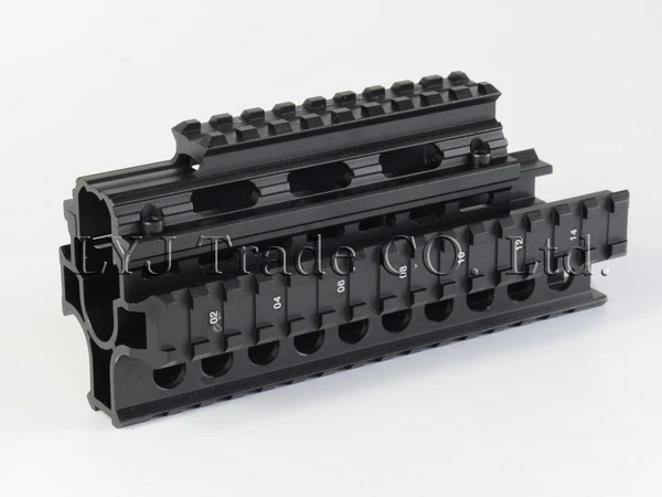 Yugo M70 AK Quad Rail Handguard для лазерных точечных прицелов Riflescope Mount V-cut for Co-witness with Iron Sights MTU011