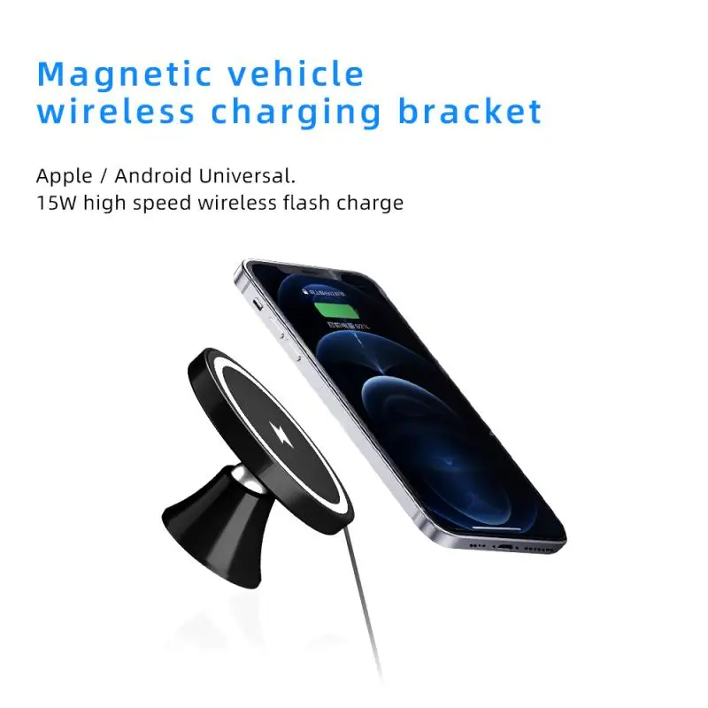

Wireless Mobile Phone Power Charger Magsafing Charger Phone Holder 15W Fast Charging Charger For IPhone12 Pro Max Phone Holder