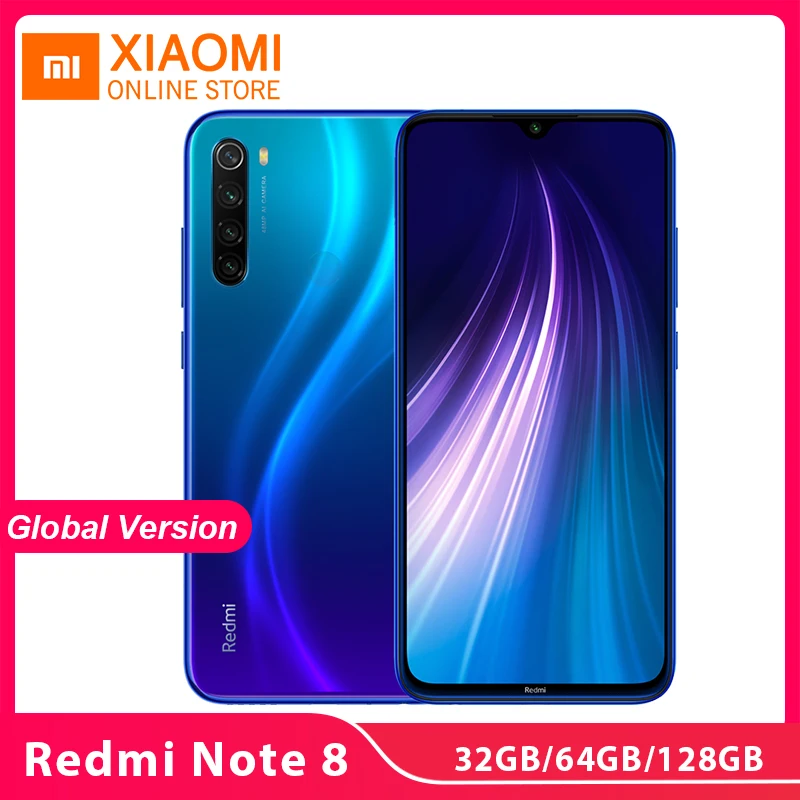 Xiaomi Redmi Note 8 смартфон с четырёхъядерным процессором Snapdragon 665 ОЗУ 32 ГБ ПЗУ 64 128 4000 мАч