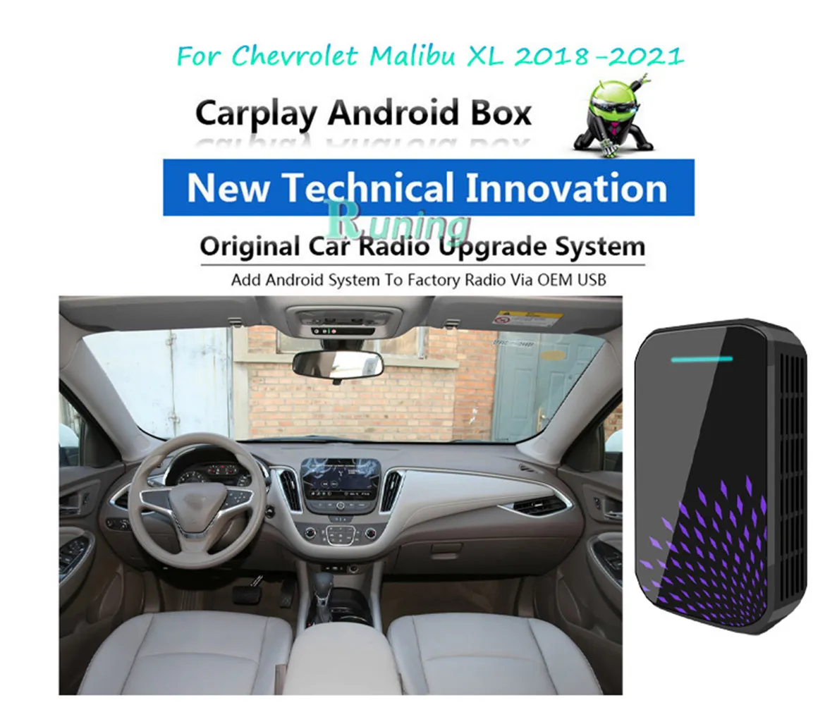 

Upgrade Radio Car Android Stereo Carplay Box For Chevrolet Malibu XL2018-2021 Car Multimedia Player GPS Navigation Plug and Play