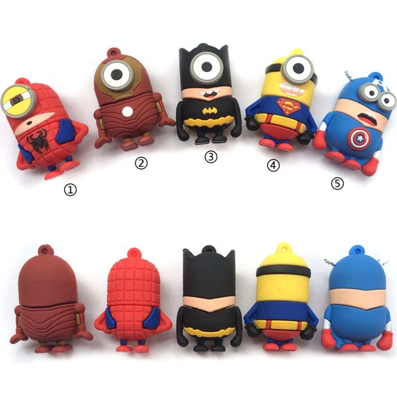 USB флеш-накопитель с героями мультфильмов, Супермен, ручка-накопитель, 4 ГБ, 8 ГБ, 16 ГБ, 32 ГБ, 64 ГБ, 128 ГБ, флешка, игрушка, USB флешка, персональный мини USB ключ