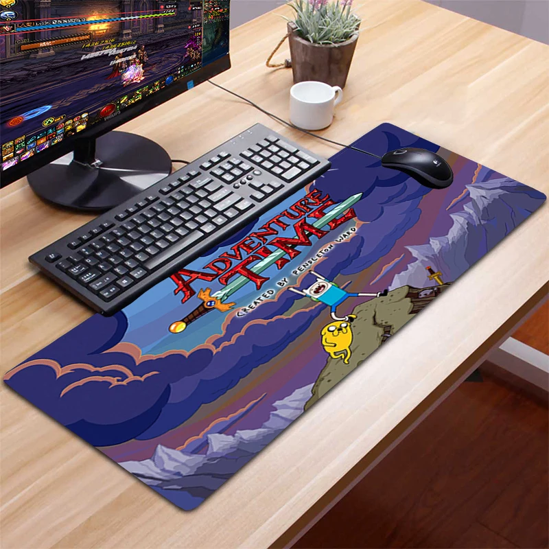 

Mouse Pad Mat Computer Mousepad 90x40cm Natural Rubber XXL Mouse pad gamer desk mat 90x30cm Gamer keyboard Mouse Adventure Time