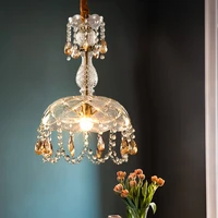 nordic bedroom light luxury pendant lamp bar table restaurant lamp creative crystal porch aisle lighting led lamp