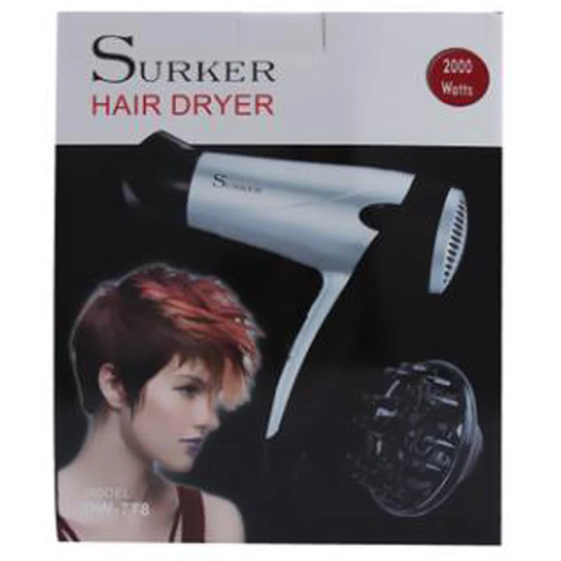 

Surker hair dryer DW-778 non-foldable handle 2000W high power constant temperature quick-drying dual overheat protection