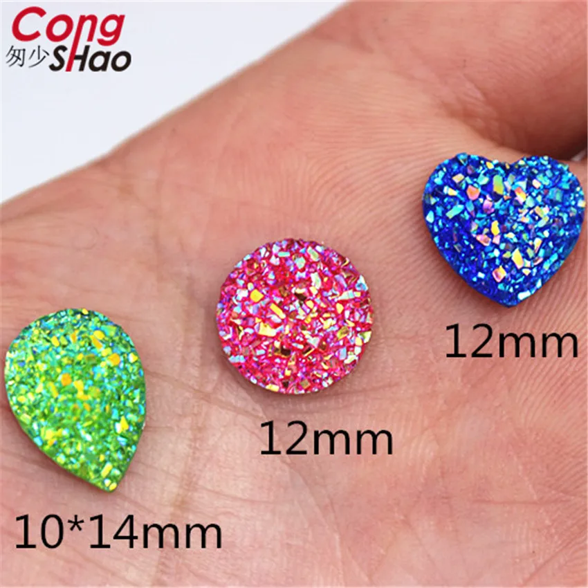 Стразы AB Mix 3 размера 100 шт./пакет с плоской обратной стороной кабошон драгоценные