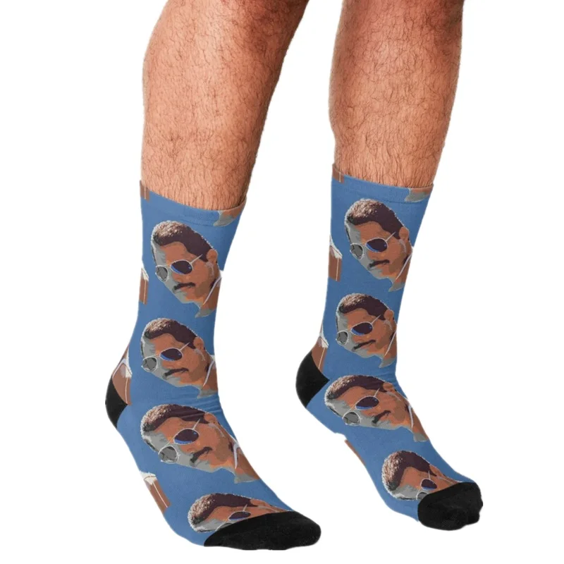 

2021 забавные мужские носки Freddie Mercury, счастливые мужские носки с ночным принтом в стиле рок, хип-хоп, уличные стильные сумасшедшие носки для му...