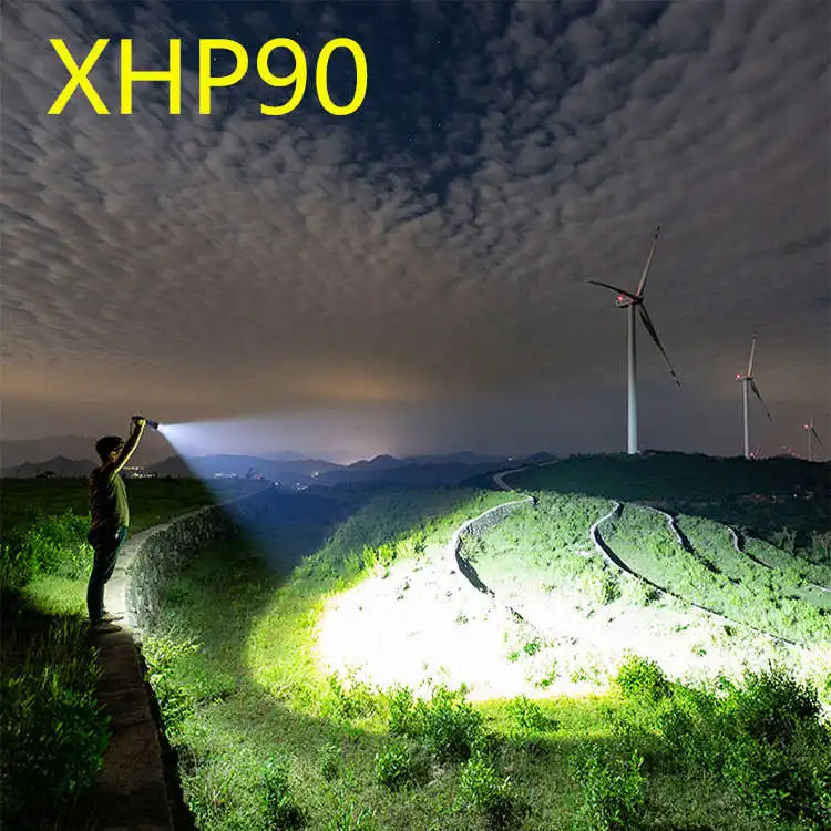 XANES 1909 XHP90 2500 люмен 3 режима USB Перезаряжаемый масштабируемый светодиодный фонарик