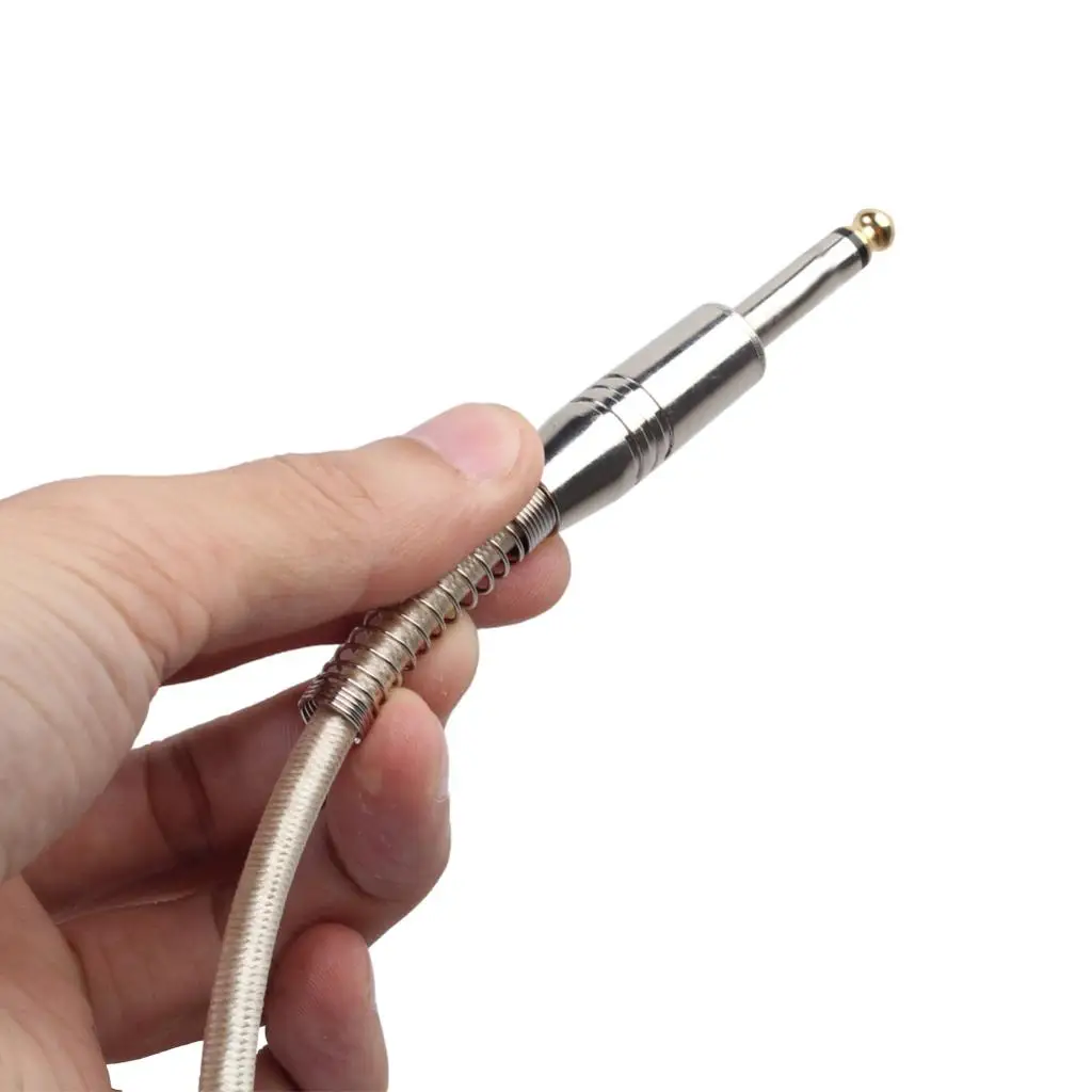 Прочный аудиокабель 1/4 дюйма 6 35 мм штекер золотой для производительности гитары 5