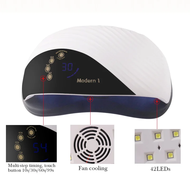 120 Вт Встроенный охлаждающий вентилятор Сушилка для ногтей УФ светодиодный