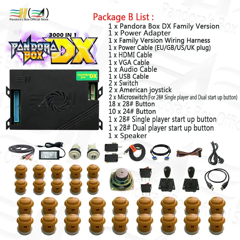Pandora box DX 3000 в 1 Diy usb джойстик аркадная кнопка переключатель аркадный кнопки