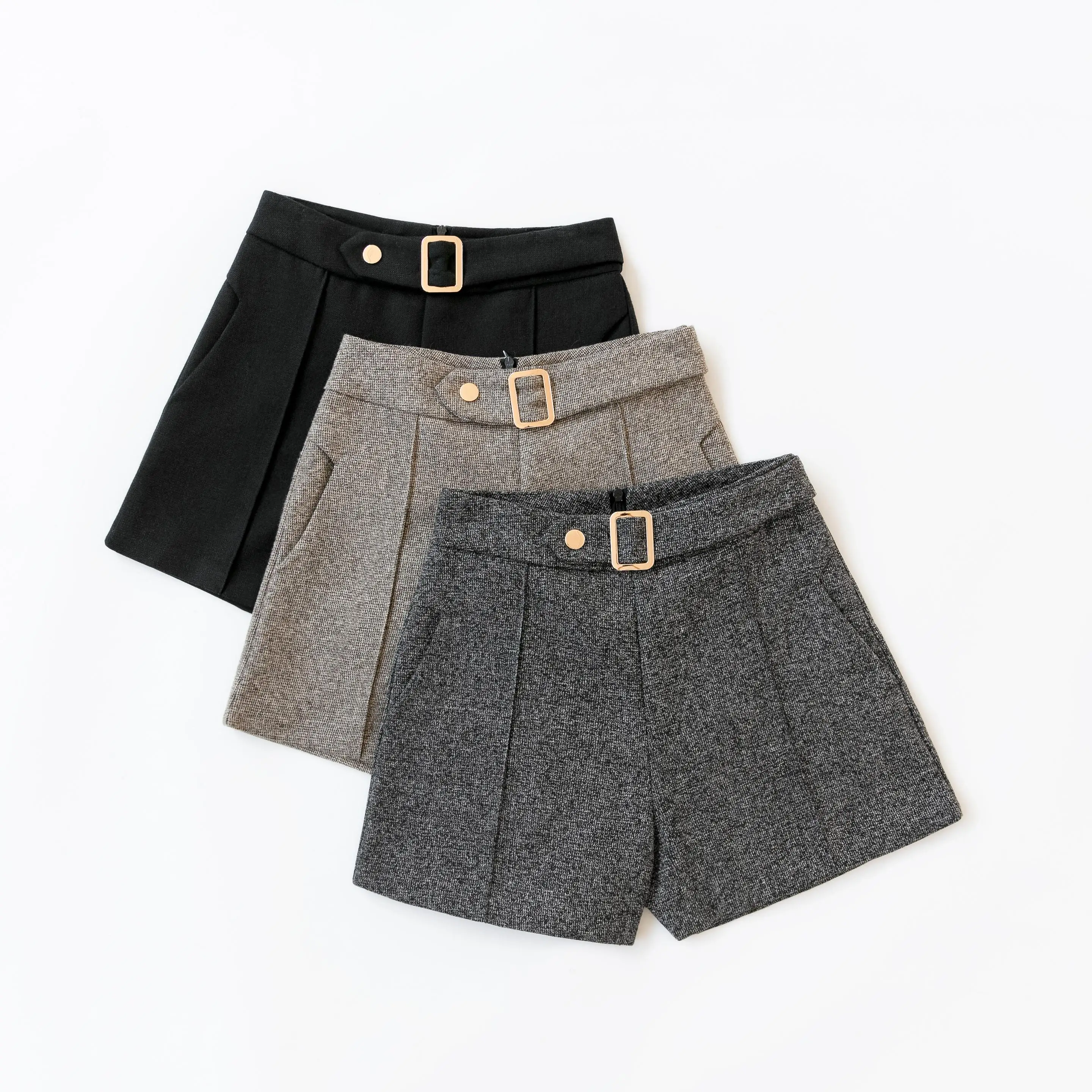 2019 модные новые осенние зимние Формальные шорты женские с высокой талией