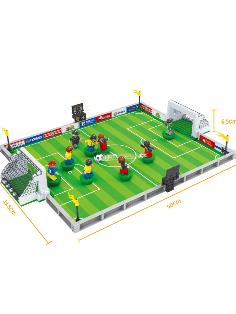 

251 Pcs World Cup Football Match Football Field Building Blocks Figures Bricks Sets Education Toys for Children Kids