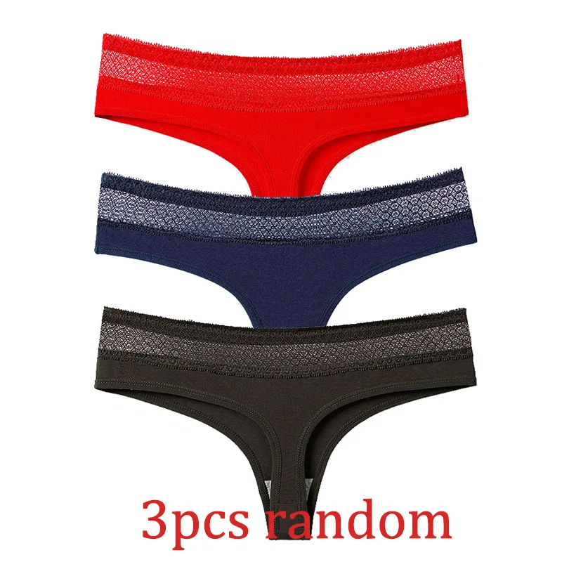 3pcs random 3 шт./лот, женские сексуальные трусики, стринги, бесшовные трусы из хлопка, нижнее белье, стринги, мягкие удобные трусы, трусики, XXXL# F - Цвет: 3pcs random