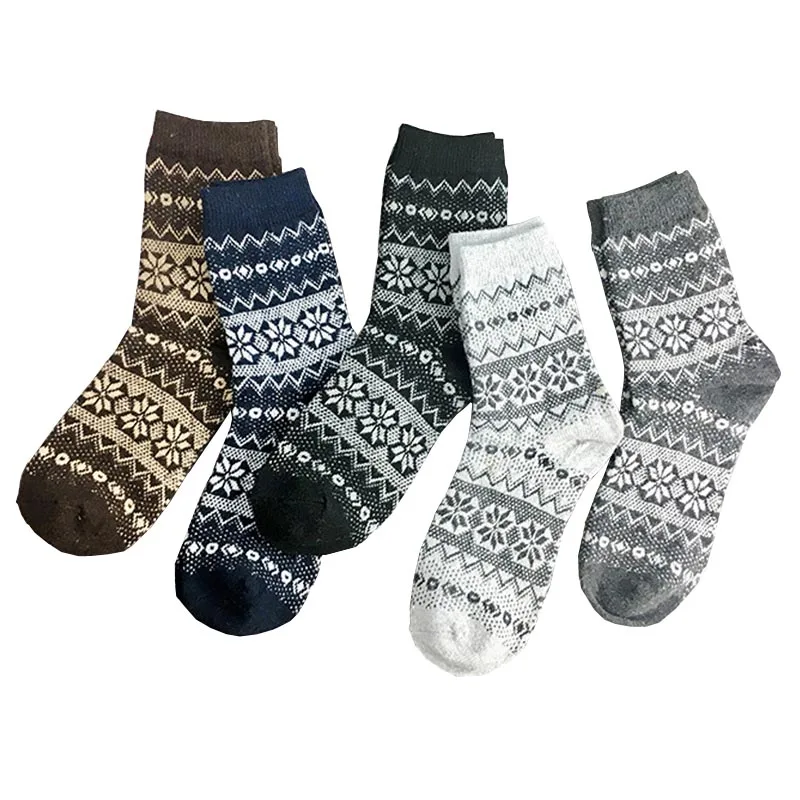 Зимние термоноски для мужчин 10 шт. = 5 пар повседневные дышащие мужские теплые