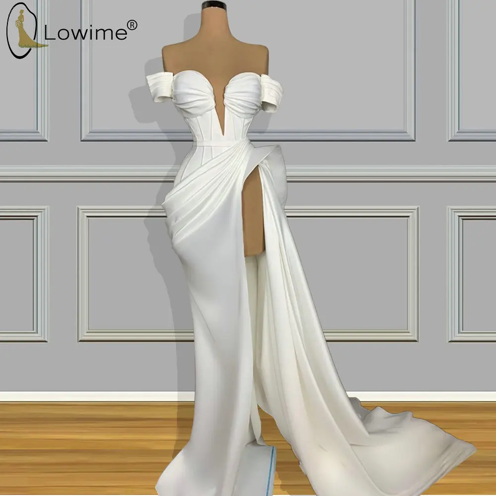 Женское вечернее платье-русалка Элегантное Длинное платье цвета слоновой кости