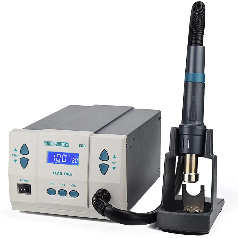 Паяльная станция QUICK 861DW 220 В оригинальный ESD светодиодный дисплей для починки