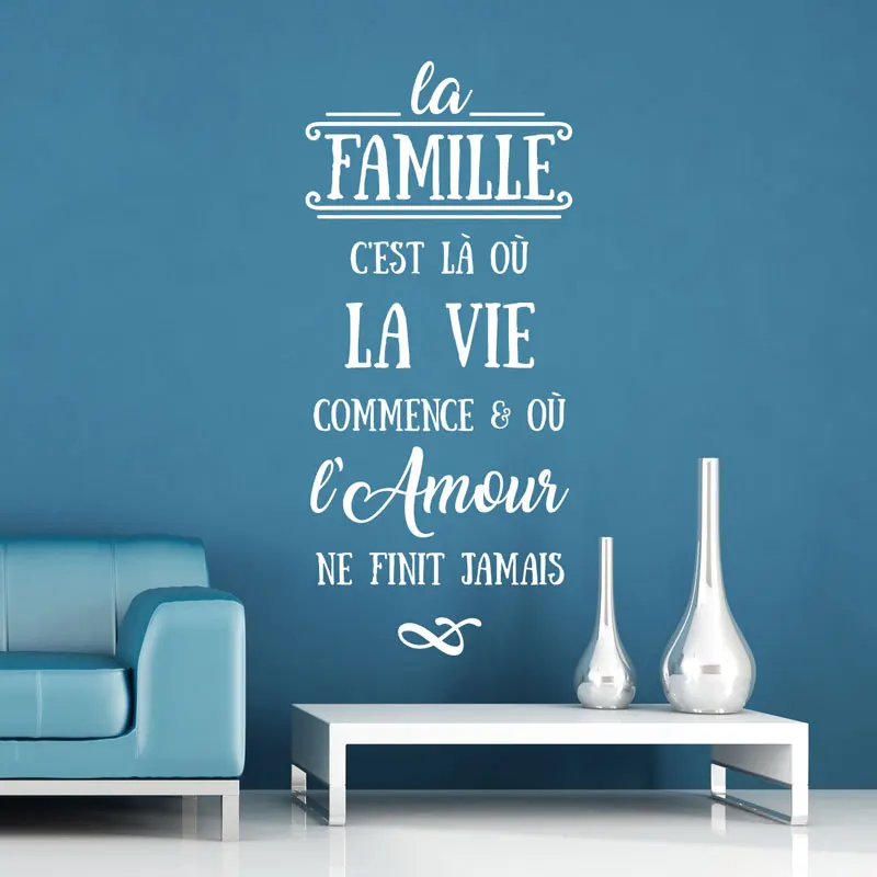 

Kililaya DIY Wall Stickers Quote Family Where Life Begins Living Room Decoration Posters