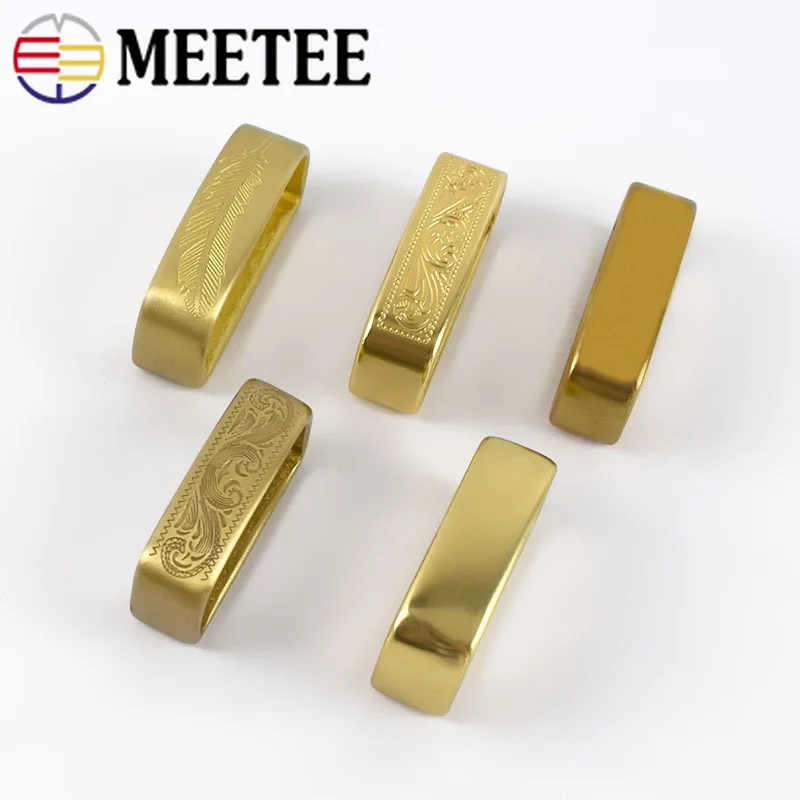 2 шт. Meetee 30 мм 40 Мужские кожаные пряжки для ремня Металлические медные Твердые