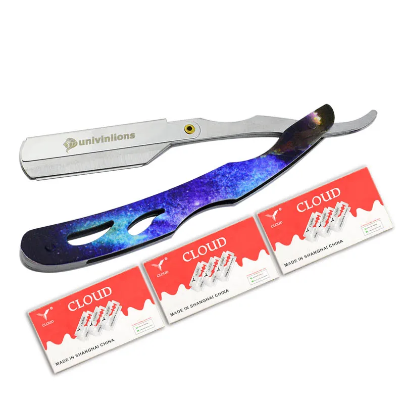 

univinlions manual shaver professional straight edge stainless steel sharp barber razor folding shaving knife shave beard cutter