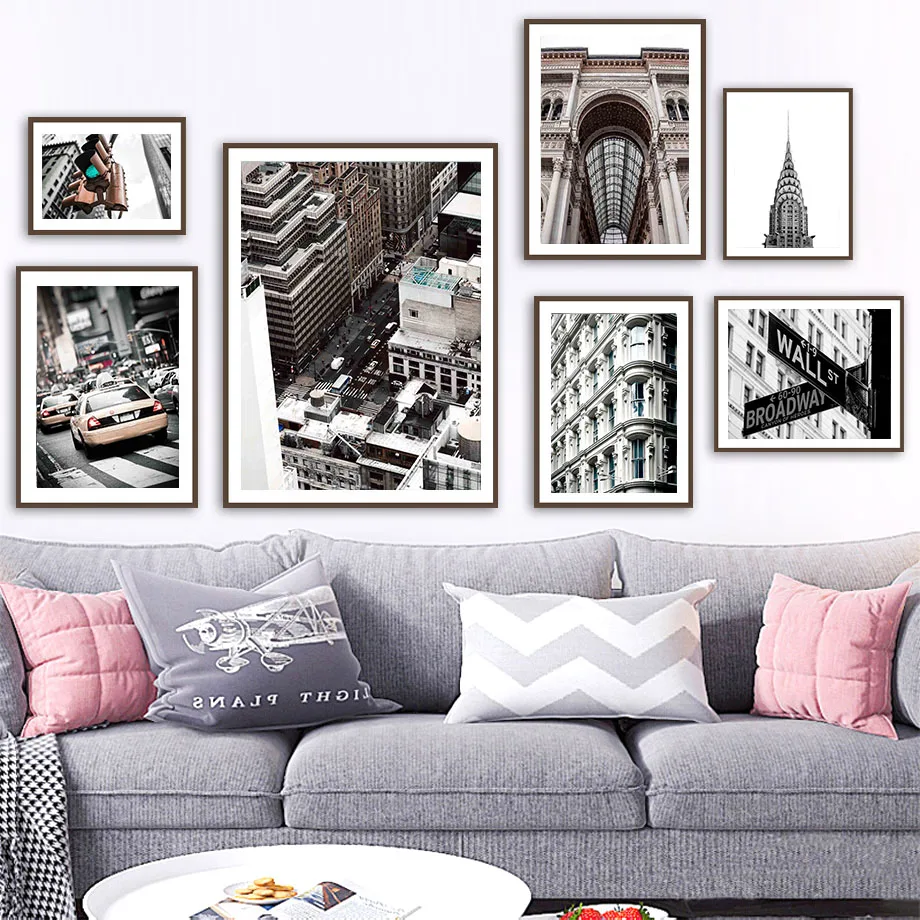 

Chrysler Building Church Indicator Street Wall Art Canvas Painting Nordic Posters And Prints Wall Pictures For Livig Room Decor
